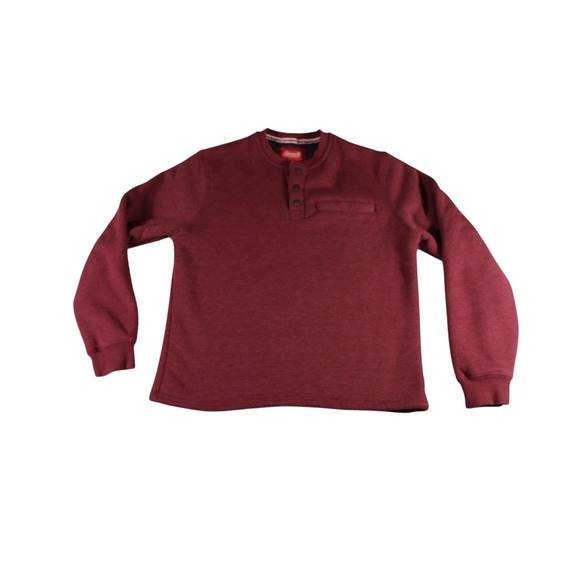 Coleman Other - Coleman Henley Sweatshirt Mens Large Maroon Cotton Sherpa Lined Winter Outdoor